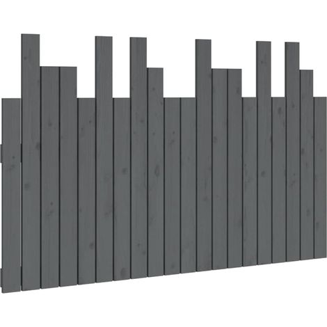 Maison Exclusive - Wand-Kopfteil Grau 127,5x3x80 cm Massivholz Ki