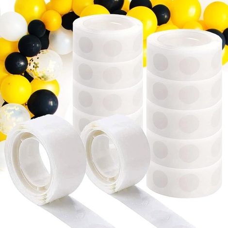 Colle pour ballons 1200 points - 12 rouleaux - Décoration pour mariages et anniversaires - Articles de fête (1/5)
