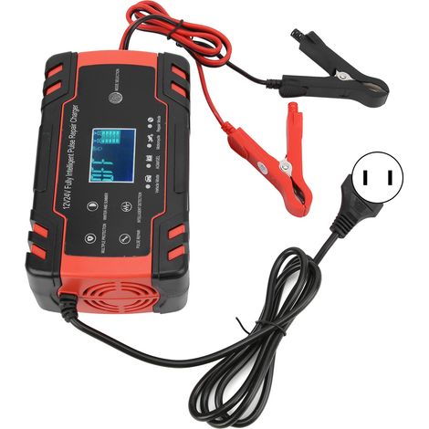 Chargeur de batterie 12 V/24 V 2-150 Ah, réparation et charge automatique intelligente pour voiture et moto, prise US 110 V-240 V (1/5)