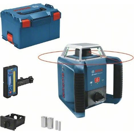 Laser rotatif BOSCH GRL 400 H + Cellule de réception LR 45 + Batteries NiMH en L-Boxx
