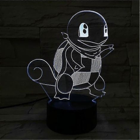 Veilleuse LED 3D Squirtle pour chambre d'enfant (1/2)