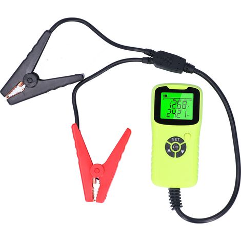 Testeur de batterie numérique A300 pour voiture, analyseur de batterie LCD, outil de diagnostic automobile, vert (1/5)