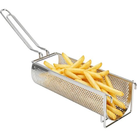 Panier À Frire Plateau Tamis Filtrant Pour Huile Alimentaire En Acier Panier De Friture En Métal Avec Poignée Pour Maison Restaurant Cuisine Pique-Nique Camping (1/5)