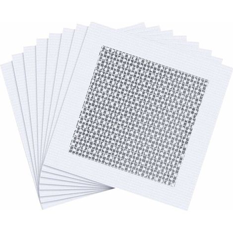 Lot de 8 patchs de réparation en fibre de verre pour cloison sèche - Pour couvrir les fissures, les trous et les imperfections sur le revêtement en vinyle, les plaques de plâtre - Blanc (1/5)