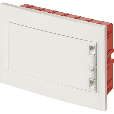 Centralino ad incasso, 18 moduli, bianco, IP40, con sportello cieco - Elettrocanali EC63018C
