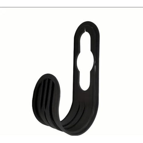 Crochet mural noir pour outils de jardin et tuyau, support de suspension sans montage, porte-tuyau, 1 pièce (1/5)