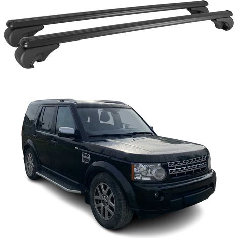 OMAC Aluminium Dachträger Querträger für Land Rover Discovery LR3 L319 2004-2009 – TÜV / DIN 75302:2019 – Abschließbar – Max. 75 kg – 2 Stangen Schwarz (1/5)
