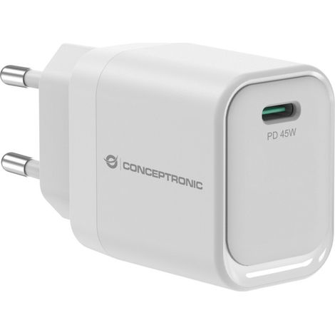 Conceptronic ALTHEA19W45 Caricabatterie per dispositivi mobili Universale Bianco AC Ricarica rapida Interno (1/4)