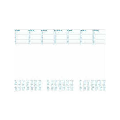 RNK VERLAG Schreibunterlage RNK Verlag Office 60 x 42 cm (B x H) ohne Folienauflage 2023-2025 Papierweiß/blau 30 Bl. (1/4)