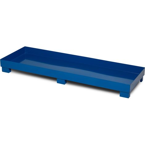 RR Industrietechnik Auffangwanne aus Stahl für 4x 200 Liter Fass ohne Gitterrost BxTxH 2400x800x240mm RAL 5010 enzianblau
