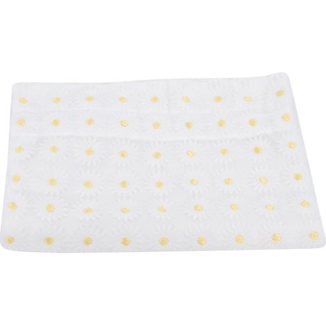 Rideau pare-soleil universel en pur coton, motif marguerites, pour enfants (jaune et blanc) (1/5)