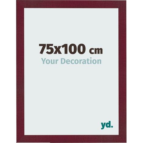 yd. - Cadre photo 75x100 - Vin Rouge Patine - MDF - Bologna