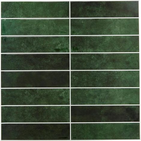 Lot de 2 Stickers Décoratifs "Caro" 25x25cm Vert (1/2)