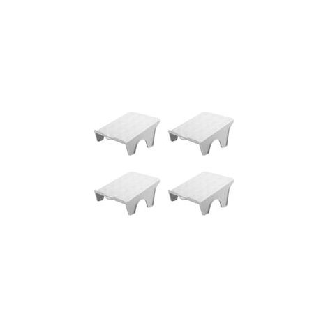 Support à Chaussures Réglables, 4 Pièces Rangement Chaussures Gain de Place, Support de Chaussures Ajustable, pour Armoire, Chaussures(Gris) (1/5)