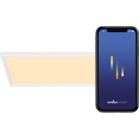 PlafonnierC HARLOW SMART Colour Matière plastique Blanc, H.2.3 - IP54 - LED Module /Nordlux Intérieur (1/4)