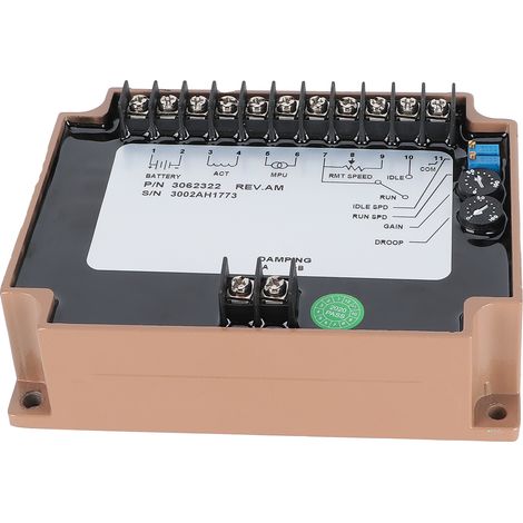Elektronischer Drehzahlregler für Dieselgeneratoren, Motordrehzahlregelungseinheit 3062322 DC12V/24V (1/5)