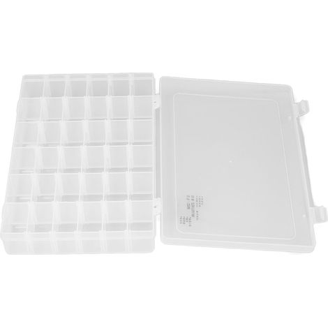 Boîte de rangement pour perles et bijoux, 36 compartiments avec séparateurs ajustables et transparents. (1/5)