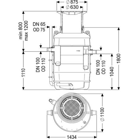 KESSEL 93004.120B-DL Séparateur de graisses EasyClean encastré