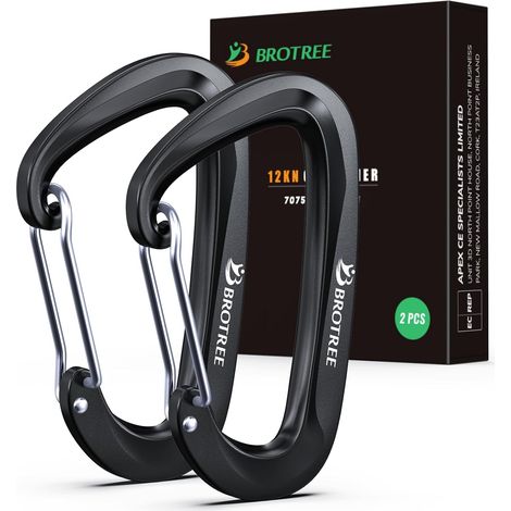 Mousqueton Aluminium 12KN (1200KG) Charge Lourde Tactique (1/5)