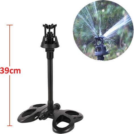 (Kit d'arrosage de 39 cm) Arroseur oscillant pour jardin avec support d'extension, buse rotative à filetage mâle 1/2" pour exploitation agricole, verger, parc, pelouse et aménagement paysager (1/5)
