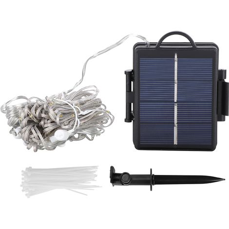 Guirlande lumineuse solaire flexible pour parasol de terrasse, étanche, basse tension, décoration (1/5)