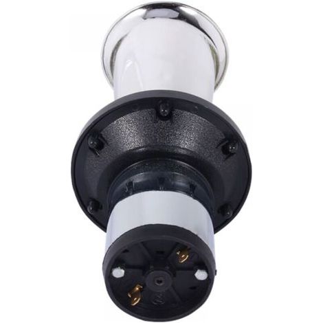 Klaxon vintage 12 V, 110 dB, 12 V 490 Hz, haut-parleur d'alarme puissant, style rétro classique (argent) (1/5)