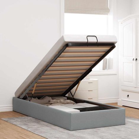 vidaXL Struttura Letto Pouf senza Materasso 90x190 cm in Tessuto