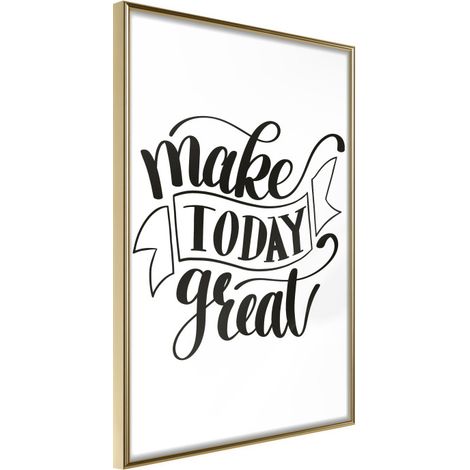 Affiche Murale Encadrée "Today V" 21 x 30 cm Or