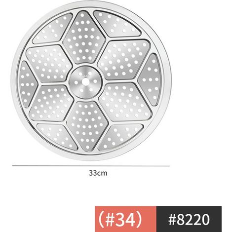 Steamer Tray - 304 Stainless Steel - Round - Fits Pots Up To 39 Cm Diameter - 15 To 39 Cm Adjustable Sizes - 1 Piece (1/5)