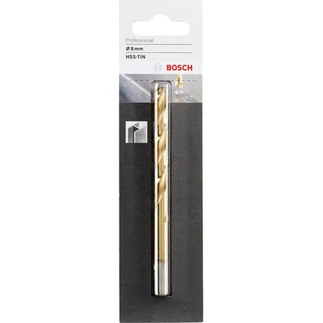BOSCH - PUNTA PER METALLO HSS-TIN DIAM.8MM PROFESSIONAL