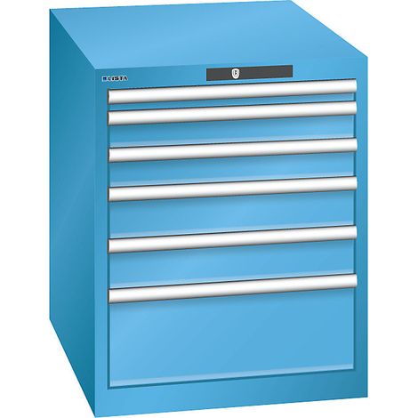 LISTA, Armoire à tiroirs avec 6 tiroirs, l x p x h 564 x 724 x