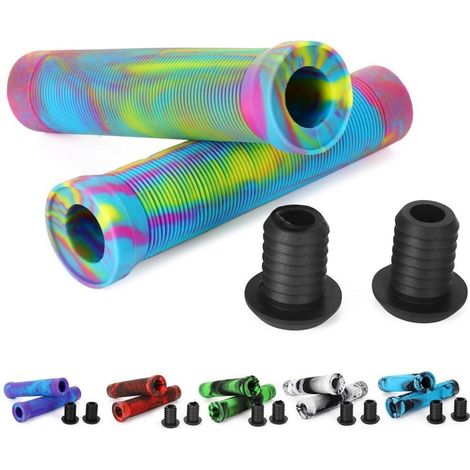 Lenkergriffe 145mm für Stunt Scooter, BMX, MTB - Soft TPR, Mischfarben (1/5)