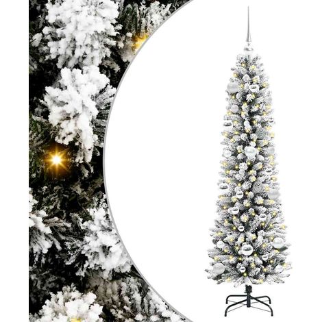 Sapin de Noël  Arbre de Noël artificiel Blanc 150 cm PVC, métal et plastique (1/5)