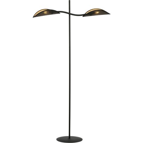 Lampada da terra Emibig Lotus nero rattan 2xE14 150cm (1/5)