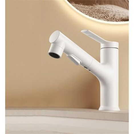 Robinet D'eau Chaude Et Froide, Robinet De Lavabo De Salle De Bains, Type Extractible, Robinet D'eau Chaude Et Froide Pour Accessoires De Salle De Bains, Robinets D'évier (1/5)
