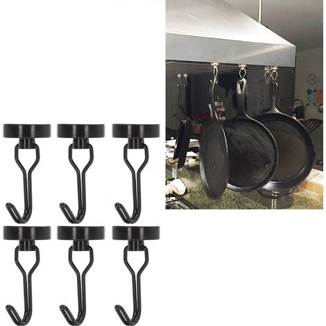 Magnetischer Saugnapfhaken mit 180°-Drehung, kein Bohren oder Markieren erforderlich, G25 Schwarz (1/5)