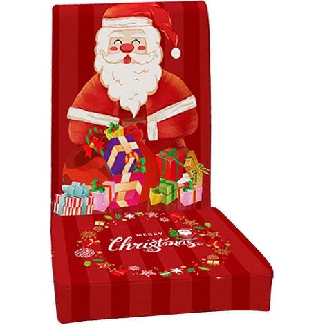 Housse de chaise extensible, amovible et lavable pour salle à manger - Décoration de Noël/Décoration intérieure-Red D (1/5)