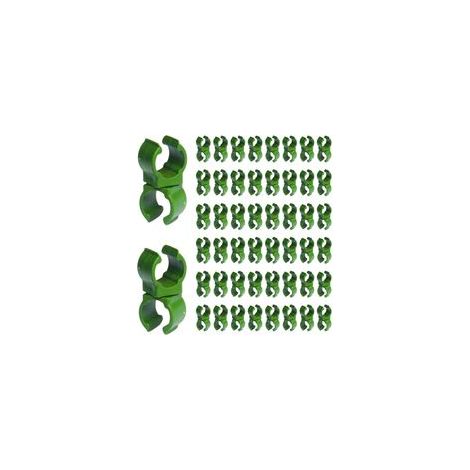 50pcs Connecteurs de pieu de jardin 16 mm Clips poteau tente en plastique pour les cadres serre, support fleurs, configuration tente culture, enjeux plante, structures ja
