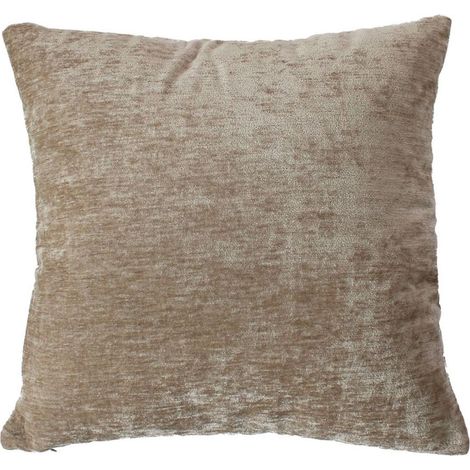 Coussin Déco en Velours "Velvet" 40x40cm Naturel (1/2)