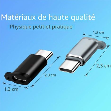 Adaptateur Usb C (4Pcs), Adaptateur Micro Usb Vers Usb C, Adaptateur Usb C Mâle Vers Micro Usb Femelle, Compatible Avec Macbo[F376] (1/5)