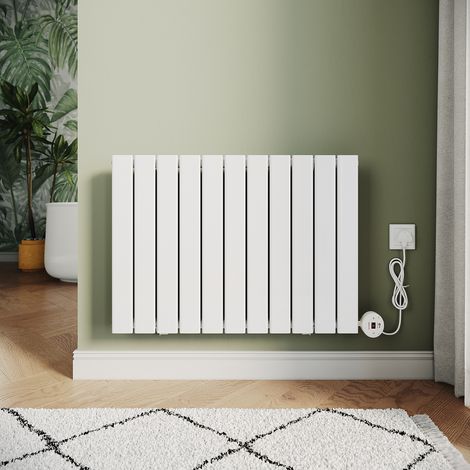 ELEGANT Smart WiFi Electric Steel Radiators Central Heating Radiator Vertical Horizontal Wall Mounted Heater No Plumbing 800W White 630x832mm