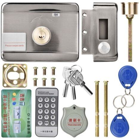 Serrure Porte 12V Double Identification Système Intelligent Accès Électronique