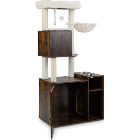 Tiragraffi a scomparsa 72 x 45,5 x 155 cm con massimo comfort e design compatto in MDF marrone 200019028