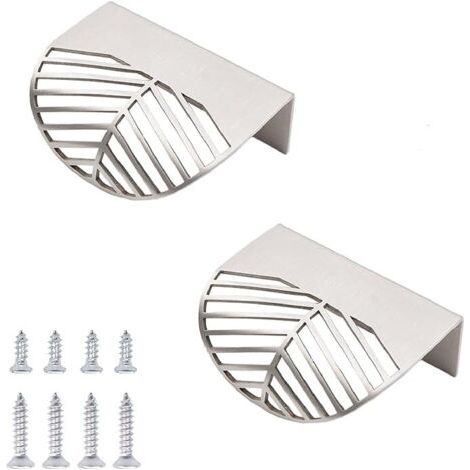 Griffe decorativos de Edelstahl con forma de hoja für Schranks, Schubladen y Schranks (plateados) (1/5)