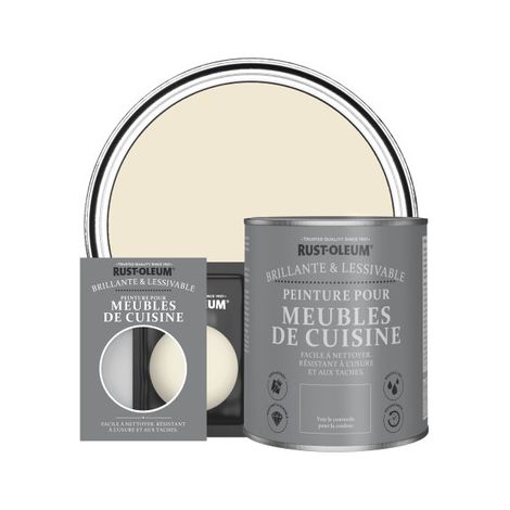 Peinture pour Meubles de Cuisine, Finition Brillante - Calcaire (1/3)
