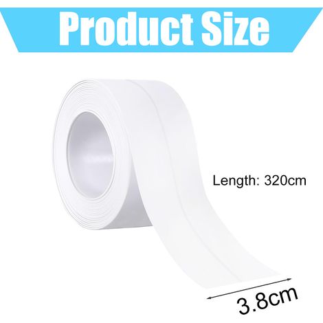 1 Rouleau Ruban adhésif PVC étanche anti-moisissure pour cuisine salle de bain joints évier (1/5)
