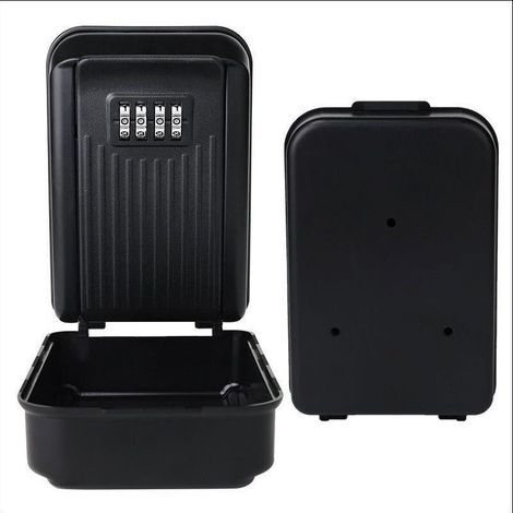 Cassaforte a combinazione Secure Key Plus – Cassaforte per chiavi da esterno a parete – Ampio spazio interno per riporre le chiavi di casa o dell'ufficio con una robusta serratura a 4 cifre (1/4)