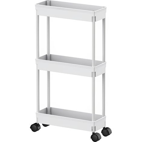 Chariot de Rangement Fin à 3 étages pour Salle de Bain, Organiseur de Rangement, Chariot Coulissant, étagère Mobile, Organiseur, Chariot pour Bureau, Cuisine, endroits étroits (1/5)