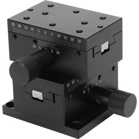Table de précision à glissière manuelle en queue d'aronde, axe XY, plateforme de coupe ajustable, course de levage H2BA-60, haute exactitude, déplacement fin. (1/5)