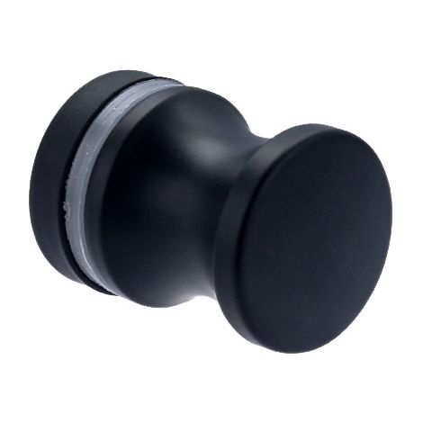 Manilla para puerta corredera de ducha, pomo robusto y duradero de acero inoxidable macizo, color negro (paquete de 2). (1/5)